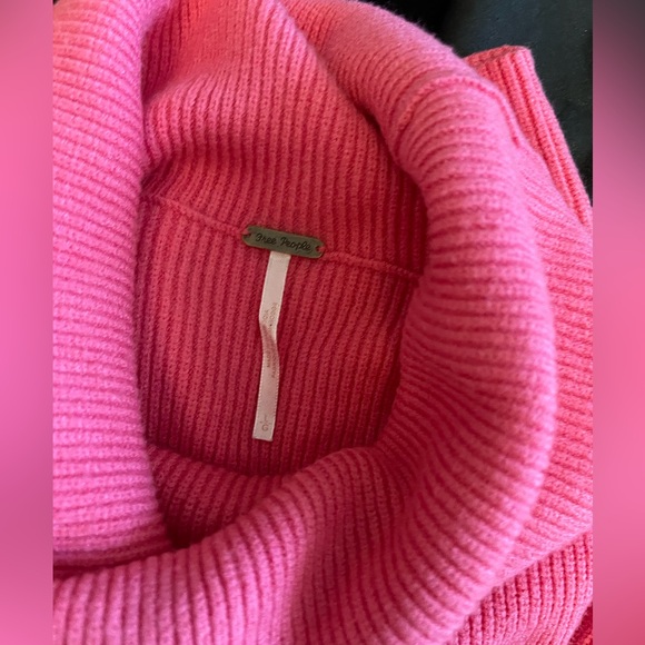 Free People Vibrant Pink Cowl Neck Sweater - Picture 8 of 10